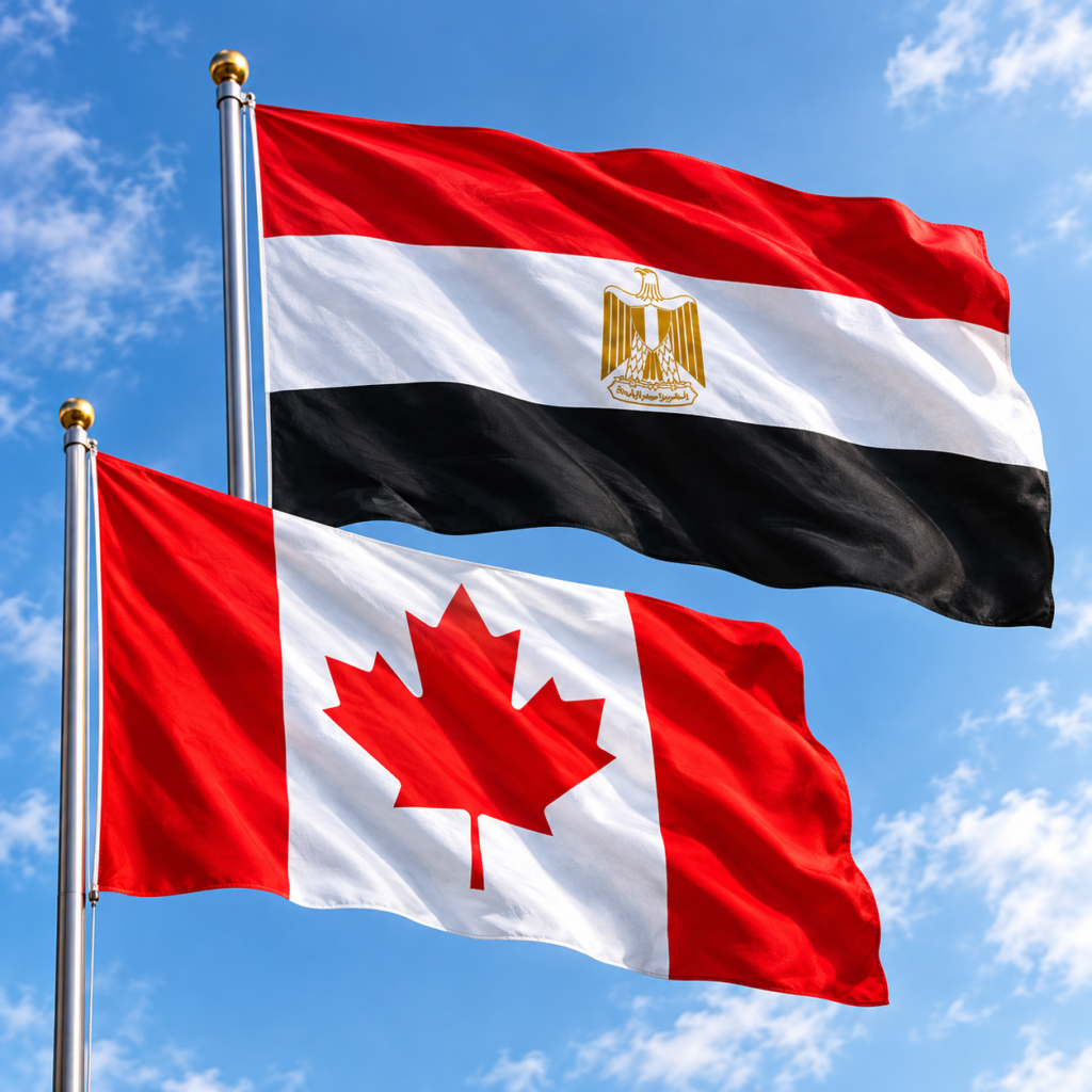 Canada & Egypt flag