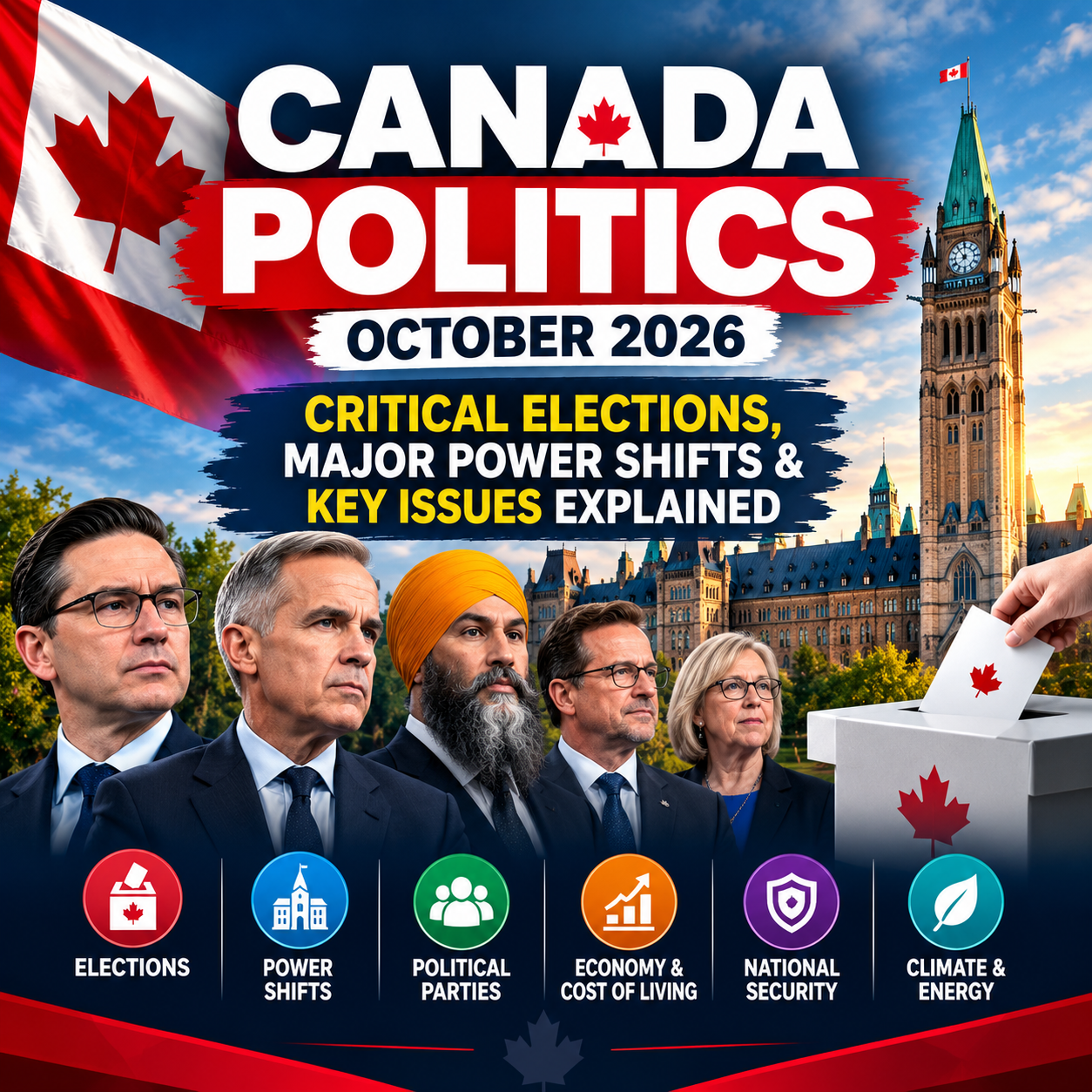 Canada Politics October 2026: Critical Elections, Major Power Shifts & Key Issues Explained