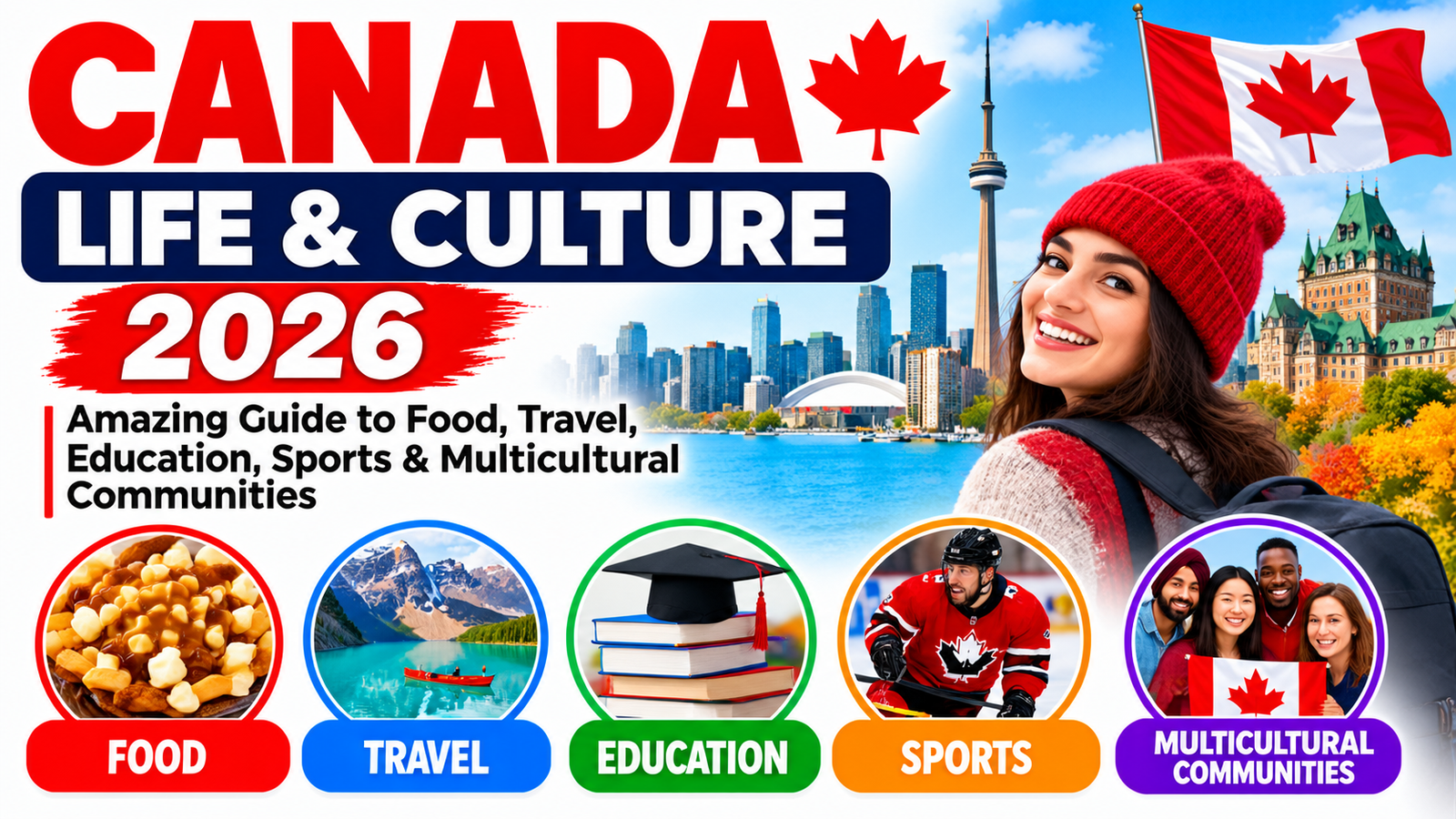 Canada Life & Culture 2026: Amazing Guide to Food, Travel, Education, Sports & Multicultural Communities