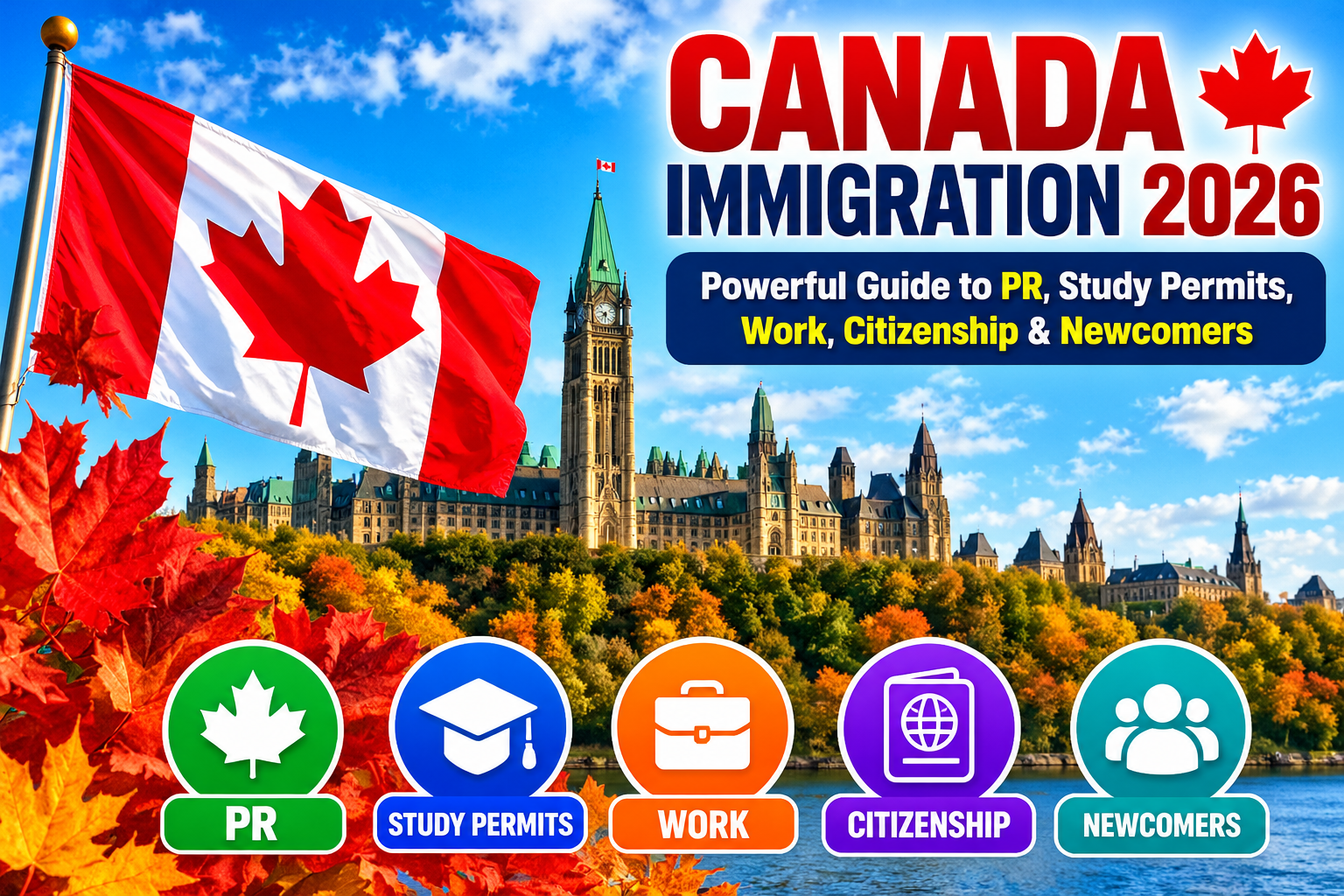 Canada Immigration 2026: Powerful Guide to PR, Study Permits, Work, Citizenship & Newcomers