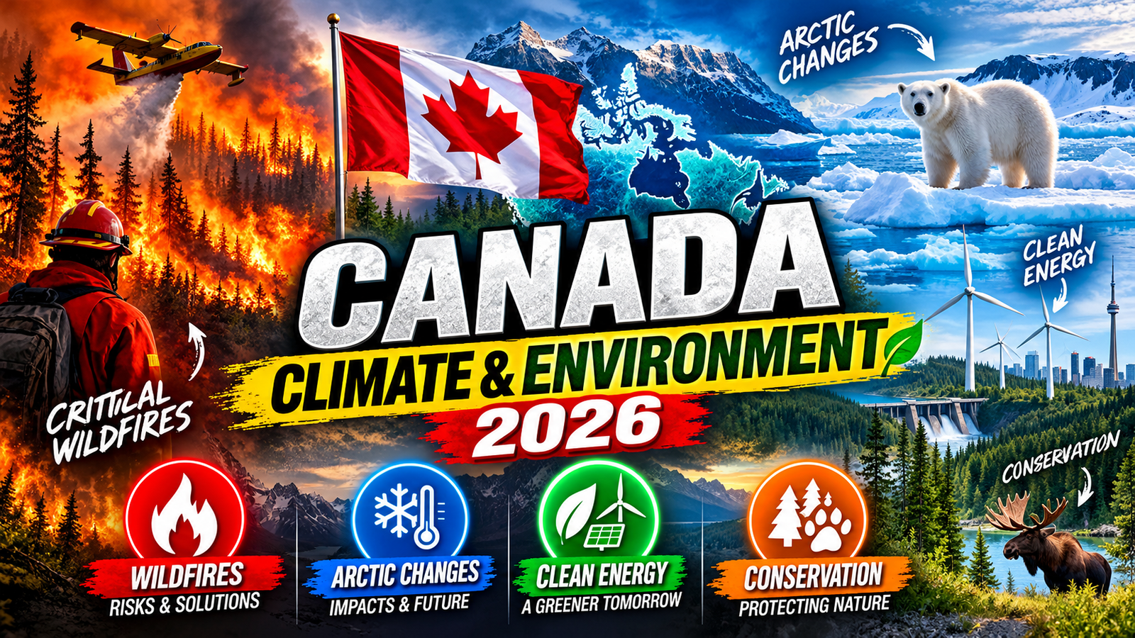 Canada Climate & Environment 2026: Critical Wildfires, Arctic Changes, Clean Energy & Conservation Explained