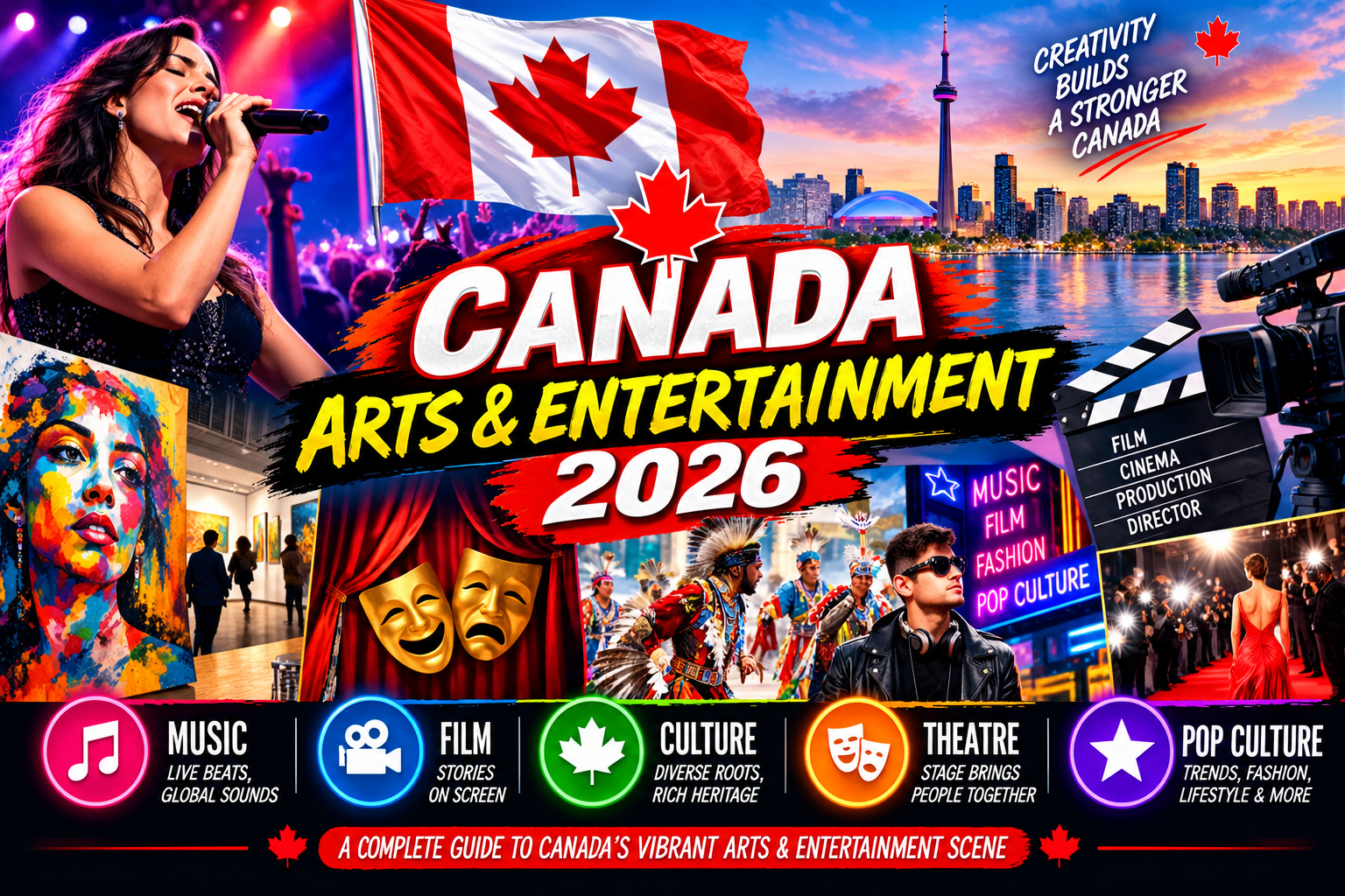 Canada Arts & Entertainment 2026: Powerful Music, Film, Culture, Theatre & Pop Culture Guide