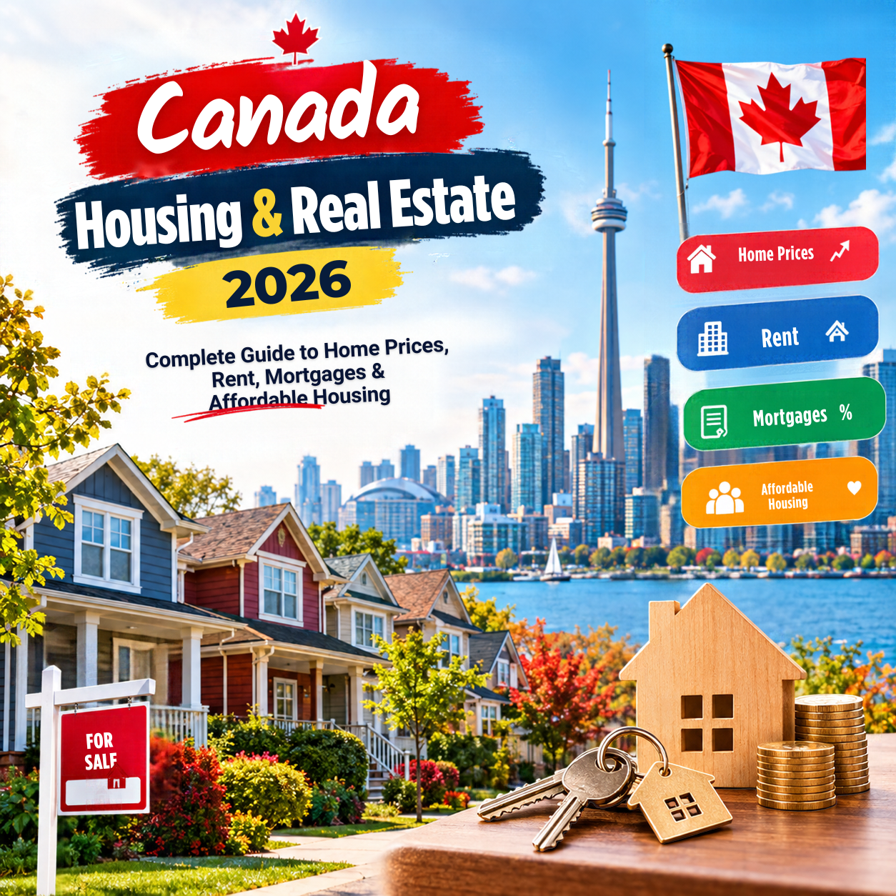 Canada Housing & Real Estate 2026: Complete Guide to Home Prices, Rent, Mortgages & Affordable Housing