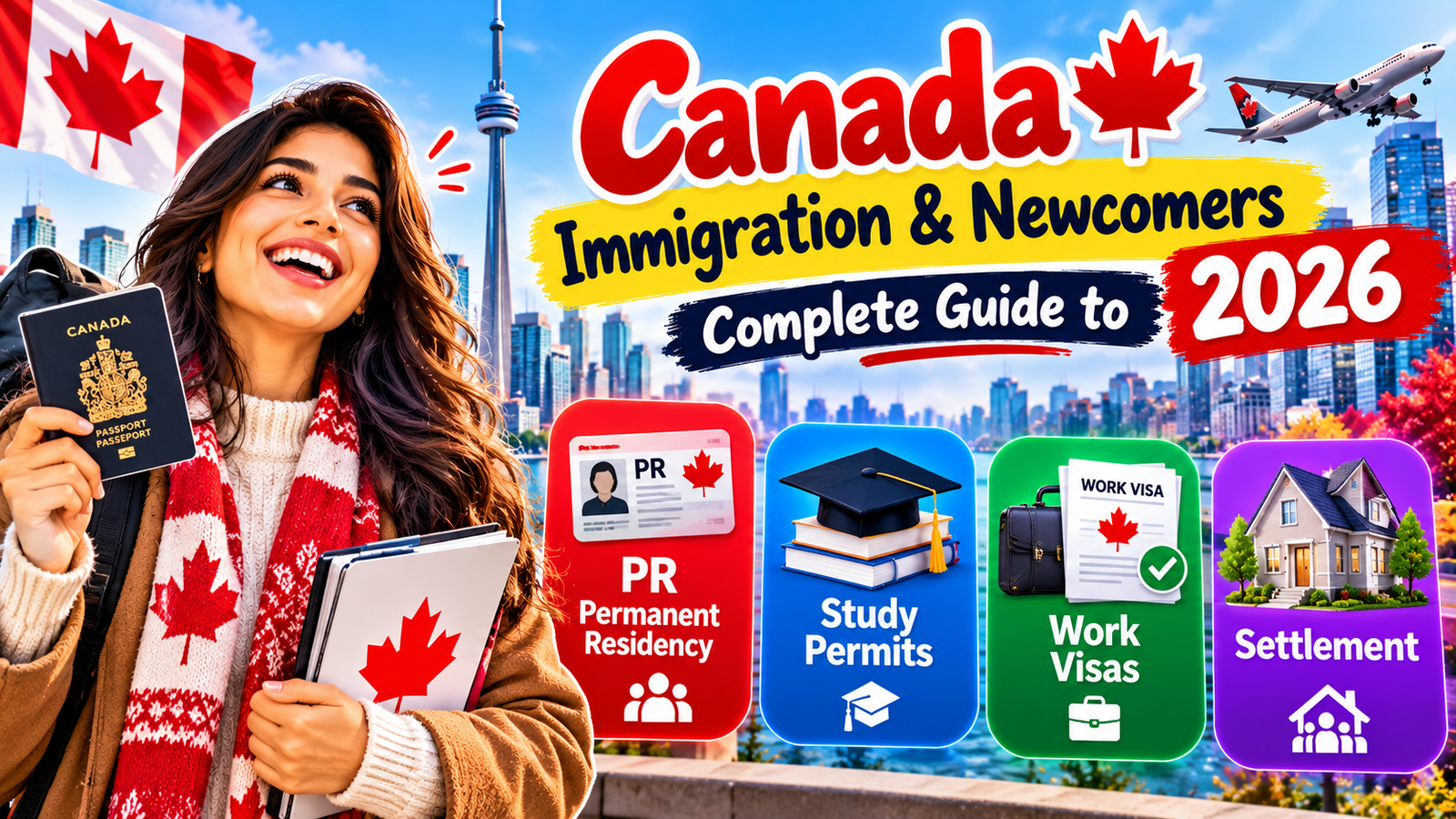  Canada Immigration & Newcomers 2026: Complete Guide to PR, Study Permits, Work Visas & Settlement