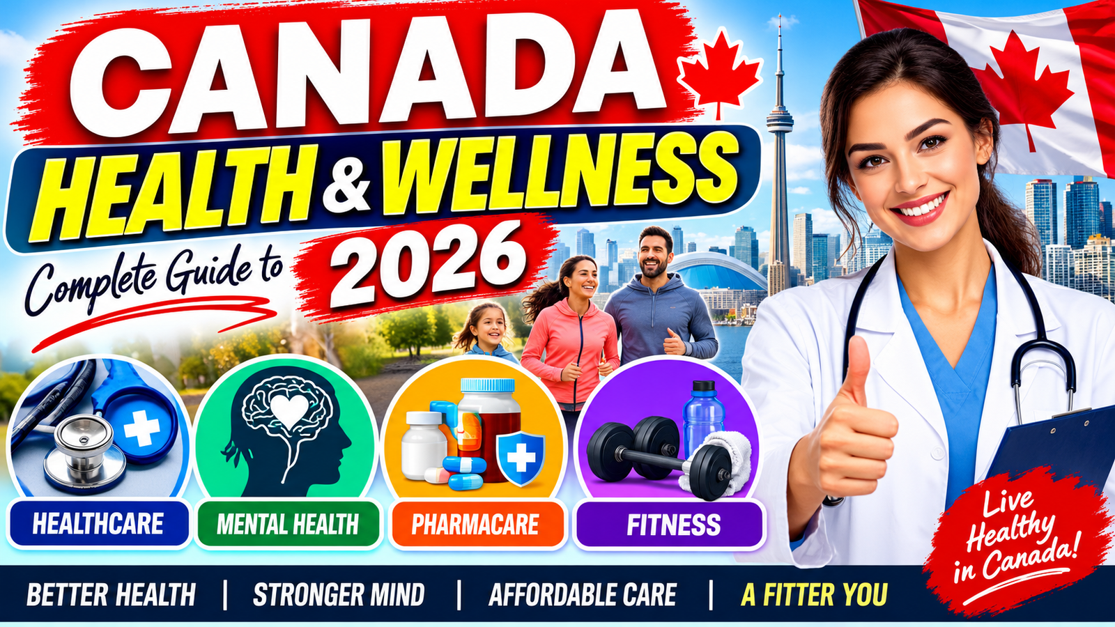 Canada Health & Wellness 2026: Complete Guide to Healthcare, Mental Health, Pharmacare & Fitness