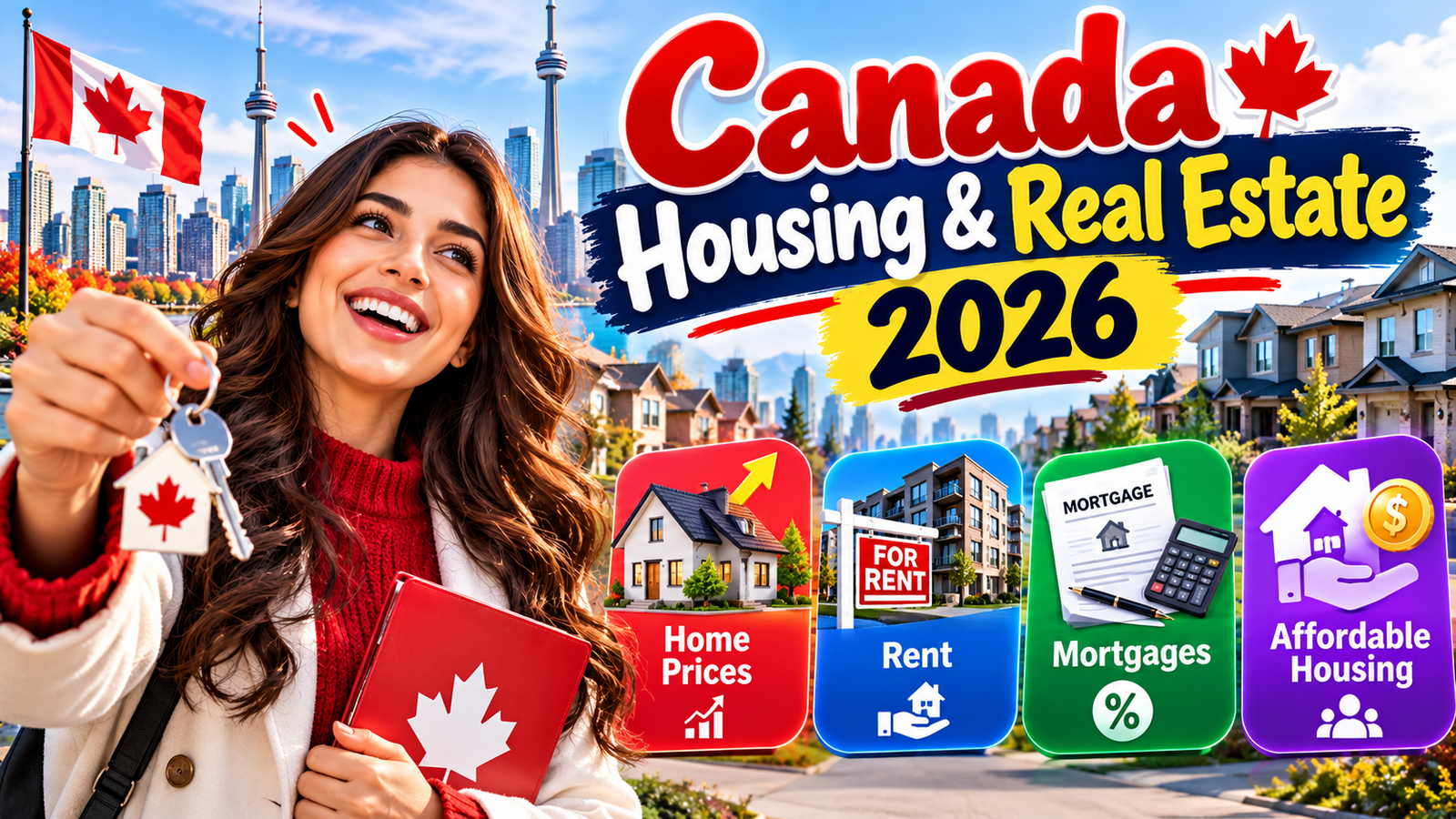 Canada Housing & Real Estate 2026: Home Prices, Rent, Mortgages & Affordable Housing